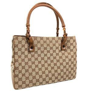 Gucci Tote Bag GG Bamboo Hand Leather